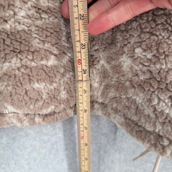 PrAna Womens Polar Escape Half-Zip Pullover Size M Brown Floral Fleece Sherpa - Picture 12 of 13